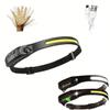 KOZY Zone Rechargeable Head Lamp LED  1000 Lumen 10W | 270 Wide Beam, Motion Sensor, IPX6 Waterproof, 3 Modes, USB Head Flashlight for Camping and Hiking  Head Lights for Forehead, Adults & Kids view 1