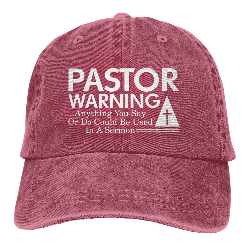 DAIWOFEI Pastor Warning I Might Put You in A Sermon Ponytail Baseball Cap Vintage Denim Cowboy Hat
