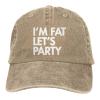 DAIWOFEI I'm Fat Let's Party Ponytail Baseball Cap Vintage Denim Cowboy Hat view 1