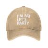 DAIWOFEI I'm Fat Let's Party Ponytail Baseball Cap Vintage Denim Cowboy Hat view 3