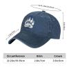 DAIWOFEI Native American Bear Ponytail Baseball Cap Vintage Denim Cowboy Hat, Navy Blue view 4