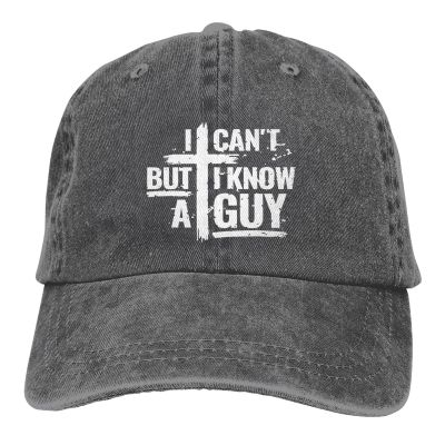 DAIWOFEI I Can't But I Know an Guy Ponytail Baseball Cap Vintage Denim Cowboy Hat