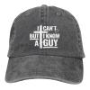 DAIWOFEI I Can't But I Know an Guy Ponytail Baseball Cap Vintage Denim Cowboy Hat view 1