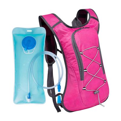 SXLINGDO Walking/Hiking Hydration Vest with Water Bottle Pouches, Hydration Pack 2l Water Bladder Bag for Cycling Hiking Running (Pink 01), 28*8*43cm