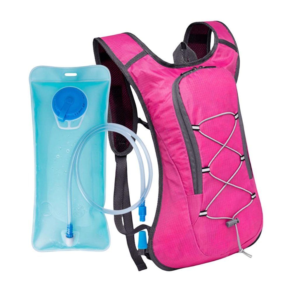 SXLINGDO Walking/Hiking Hydration Vest with Water Bottle Pouches, Hydration Pack 2l Water Bladder Bag for Cycling Hiking Running (Pink 01), 28*8*43cm