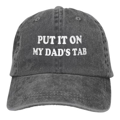DAIWOFEI Put It On My Dad's Tab Ponytail Baseball Cap Vintage Denim Cowboy Hat