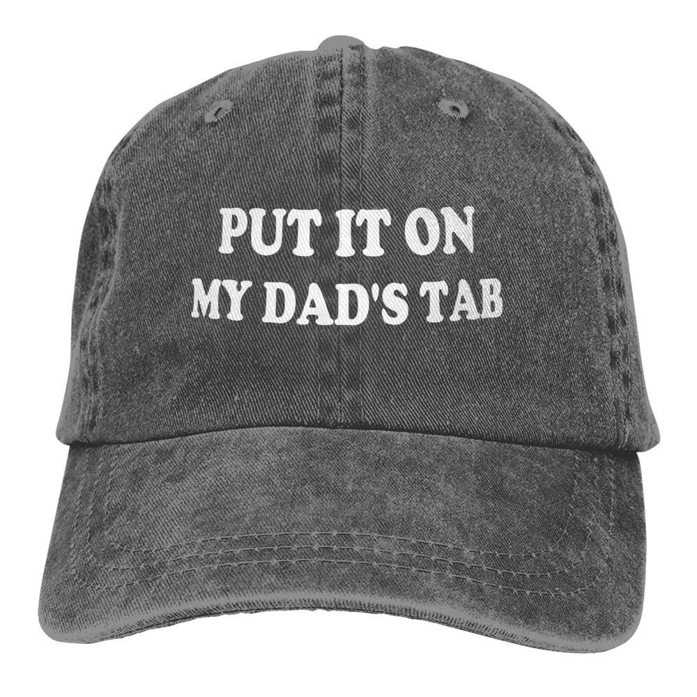 DAIWOFEI Put It On My Dad's Tab Ponytail Baseball Cap Vintage Denim Cowboy Hat