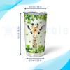 Hyturtle Personalized Gifts Giraffe Lover - With Lucky Four Leaf Clover Custom Name Coffee Tumbler Cup Stainless Steel 20oz, Animal Lover Gifts For Women, Girl On Birthday, St Patricks Day view 4