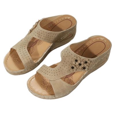 Womens Shoes Dressy Casual Wedge Womens Flat Slide Sandals, Summer Fashion Sandals, Comfy Style | Warm-weather Favorite