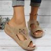 Womens Shoes Dressy Casual Wedge Womens Flat Slide Sandals, Summer Fashion Sandals, Comfy Style | Warm-weather Favorite view 4