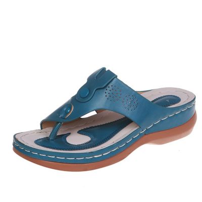 Orthopedic Sandals For Women Plantar Fasciitis Narrow Width Orthopedic Sandals for Women Walking Slippers with Arch Support Anti-Slip Breathable Dressy Summer Vintage Slip On Orthotic Flip Flops