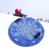 Snow Tube with Handle, PVC 450lbs Load Bearing Blue White Inflatable Ski Rings for Adults Family view 3