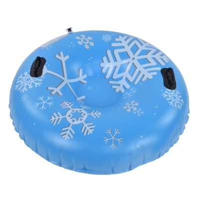 Snow Tubes, PVC 450lbs Load Inflatable Ski Rings Tube with Handle for Adults Family Outdoor Sports