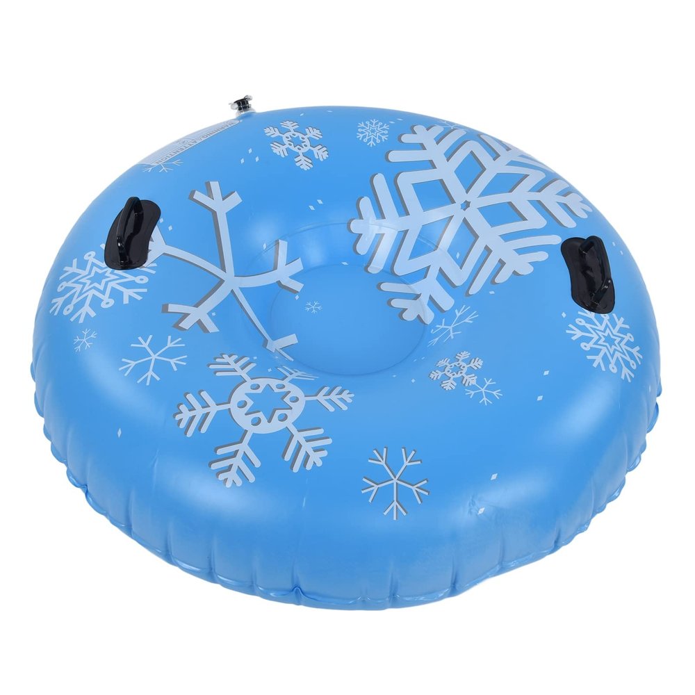Snow Tubes, PVC 450lbs Load Inflatable Ski Rings Tube with Handle for Adults Family Outdoor Sports