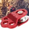 Gavigain Climbing Three Hole Pulley, Outdoor Rock Tree Climbing Mountaineering Crossing Transportation Three Hole Single Pulley Bearing view 3