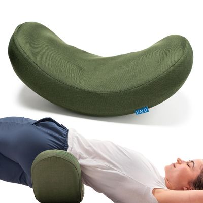 Halo Lumbar Massage Stretcher with 8 Acupressure Nodes for Waist, Hip, and Back Pain Relief, Ergonomically Designed for Active Stretching, Recovery Gift