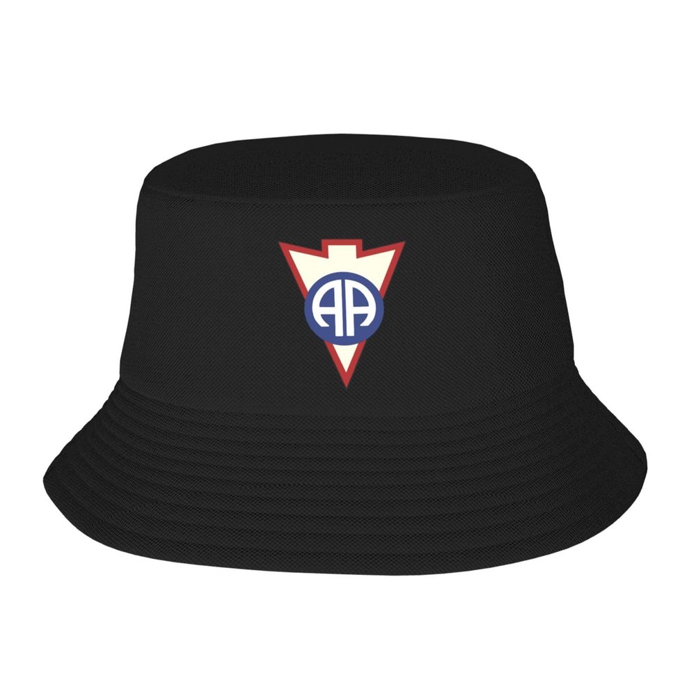 82d Airborne Division Recondo Pocket Patch Bucket Hat Reflective Foldable Beach Sun Hats Fisherman Hats for Men Black