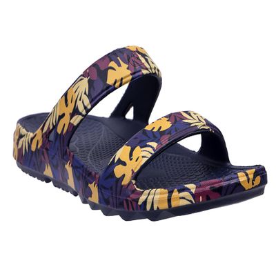 Spenco Women's Fusion Slim Tropical, Navy, 7