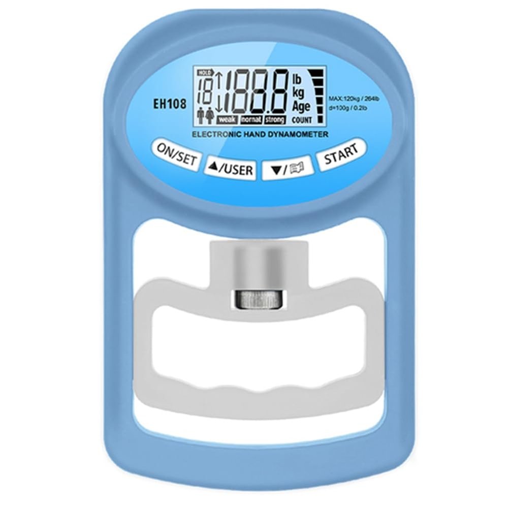 Hlsicnalm Grip Strength Tester 265Lbs/120Kg Digital Hand Dynamometer Grip Strength Meter USB LCD Screen,