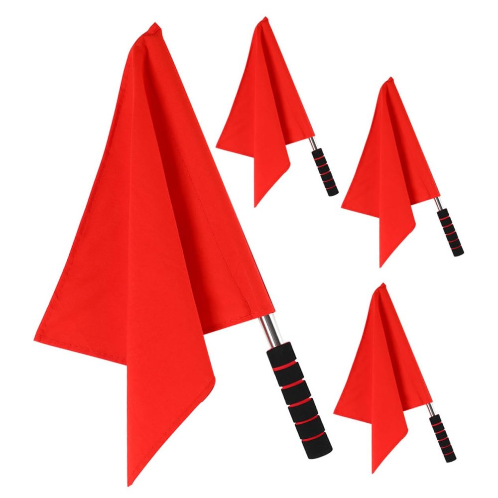 4pcs Flags Ergonomic Referee Warning Flags for Sports Racing for Event Safety