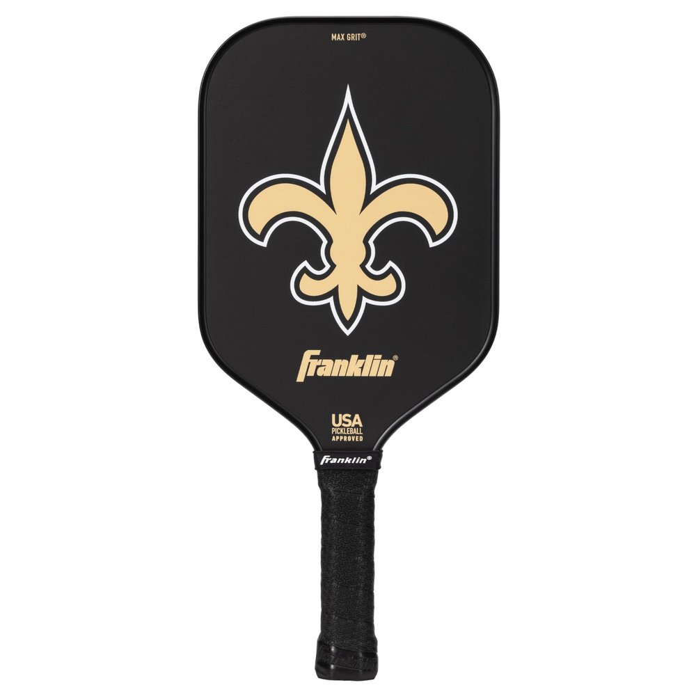 Franklin Sports NFL New Orleans Saints Pickleball Paddle - Official NFL Team Rackets - USAP (USAPA) Approved Premium Quality Pickleball Paddles - Authentic Team Logos + Colors
