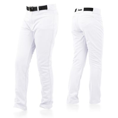 Franklin Sports Youth Baseball + Softball Pants - Relaxed Style Kids Baseball Pants for Boys + Girls with Belt Loop - White - Youth Small