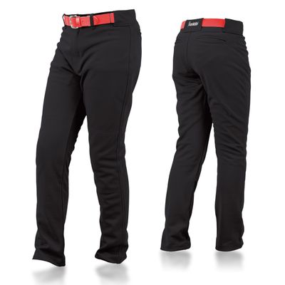 Franklin Sports Youth Baseball + Softball Pants - Relaxed Style Kids Baseball Pants for Boys + Girls with Belt Loop - Black - Youth X-Large