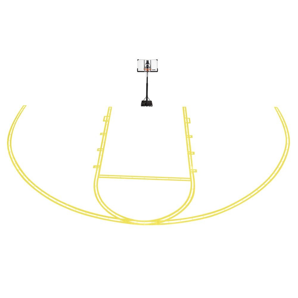 Franklin Sports Basketball Court Stencil - Easy to Use Basketball Marking Kit - No Paint Included