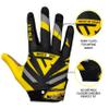 Beast AT Least Youth Football Gloves, Sticky Wide Receiver Gloves for Kids & Adults, Enhanced Silicone Grip for Flag Football Men Women (Yellow, Adult L) view 3