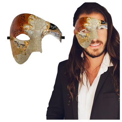 Masquerade Mask For Men Phantom Of The Opera Mask Prom Mardi Gras Haloween Venetian Half Face Mask