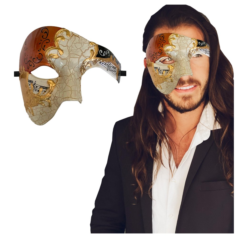 Masquerade Mask For Men Phantom Of The Opera Mask Prom Mardi Gras Haloween Venetian Half Face Mask