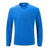 Men Plus Size Casual Long Sleeve Shirts Regular-Fit Pullover Tops Lightweight Soft Crew Neck Sweatshirts Blouse Tunic Blue view 1