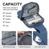Sling Bag Crossbody Bag Men with USB Charging Port Small Messenger Bag Cross Body Shoulder Bag Sling Backpack Women with Adjustable Shoulder Strap (Canvas, Blue) view 2