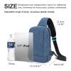 Sling Bag Crossbody Bag Men with USB Charging Port Small Messenger Bag Cross Body Shoulder Bag Sling Backpack Women with Adjustable Shoulder Strap (Canvas, Blue) view 4