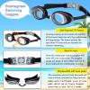 ESAVIA Nearsighted Swim Goggles for Kids -2.0D to -5.0D,Anti Fog Shortsighted Swimmg Glasses No Leaking,Suit for Child 4-14 Years (Black, -4.5) view 4