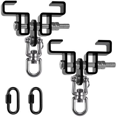 SELEWARE Heavy Duty Steel Beam Clamp, Heavy Bag Mount, Punching Bag Hanger Heavy Duty Holder for Boxing, Muay Thai and MMA Training, 360 Swivel Hardware, W/Carabiner