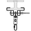 SELEWARE Heavy Duty Steel Beam Clamp, Heavy Bag Mount, Punching Bag Hanger Heavy Duty Holder for Boxing, Muay Thai and MMA Training, 360 Swivel Hardware, W/Carabiner view 3
