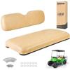10L0L Golf Cart Front Seat Assembly for EZGO TXT (1994-2013) - Factory Style Direct Replacement with Premium Leather Cushions, Comfortable Backrest & Bottom Seat Kit (Black/Buff) view 1