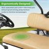 10L0L Golf Cart Front Seat Assembly for EZGO TXT (1994-2013) - Factory Style Direct Replacement with Premium Leather Cushions, Comfortable Backrest & Bottom Seat Kit (Black/Buff) view 3