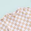 MAYUMMPY Toddler Baby Girls Bikini Beach Swimwear Zipper Swimsuit UPF 50+ Rash Guard One Piece Long Sleeve Bathing Suit (US, Age, 3 Years, 4 Years, Checkerboard Print Khaiki) view 4