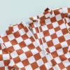 MAYUMMPY Toddler Baby Girls Bikini Beach Swimwear Zipper Swimsuit UPF 50+ Rash Guard One Piece Long Sleeve Bathing Suit (US, Age, 12 Months, 18 Months, Checkerboard Print Russet) view 4