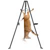 GARVEE Deer Hanger for Skinning, 500 LBS Deer Hoist Tripod with Lifting Winch Gambrel Set and Tool Tray, Adjustable Height and 360 Degrees Swivel