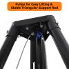 GARVEE Deer Hanger for Skinning, 500 LBS Deer Hoist Tripod with Lifting Winch Gambrel Set and Tool Tray, Adjustable Height and 360 Degrees Swivel view 2