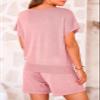 PRETTYGARDEN Two Piece For Women 2026 Spring Trendy Fashion Shorts And Tops Knitted Lounge Sets Summer Outfit Vacation Clothes (Light Pink,L) view 3