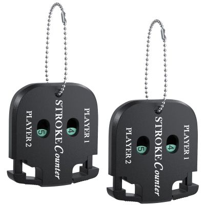 GreenHaven Mini Golf Score Shot Stroke Counter Clicker with Key Chain for Golf Game Scorekeeper Portable 2-Dial Outdoor Sport Scoreboard for Putts, 2 Pack