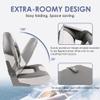Deckpro Deluxe High Back Boat Seat, Fold-Down Fishing Boat Seat Gray/Charcoal/Black view 3