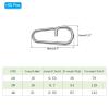 PATIKIL 0.7 x 0.31 Inch Fishing Snaps Clips, 50 Pack Stainless Steel Oval Split Rings Fishing Fishing Tackle Quick Change for Freshwater Saltwater, Silver view 2
