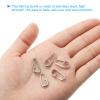 PATIKIL 0.7 x 0.31 Inch Fishing Snaps Clips, 50 Pack Stainless Steel Oval Split Rings Fishing Fishing Tackle Quick Change for Freshwater Saltwater, Silver view 4