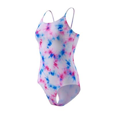 Angel season Girls One Piece Swimsuits Teens Bathing Suit Straps Kids Cute Swimwear with UPF 50+ Pink Red Tie Dye Halter Size 7 Years