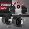 Yes4All 105 LB Adjustable Dumbbell Set, Cast Iron Weights for Home Gym with Bars, Plates, Collars, Hand Weights Dumbbells Set view 3
